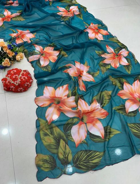 Svara floral digital print saree india wholesale clothing suppliers